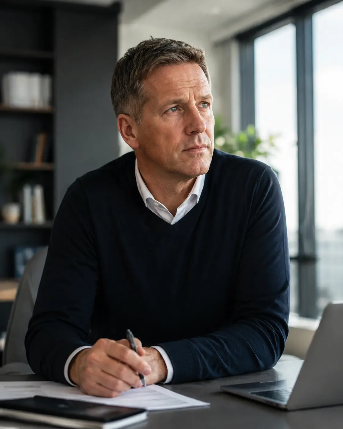 British business owner in a contemporary office